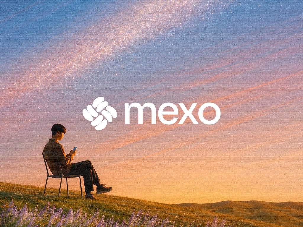 Mexo under a starlit sunset sky